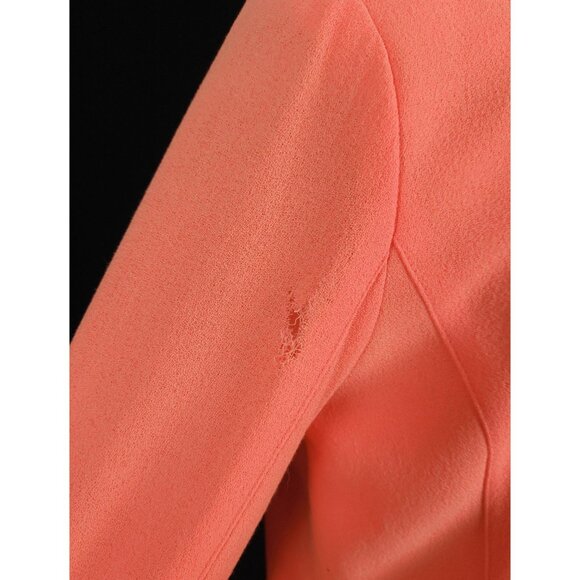 Smythe Tailored Blazer Size 4 Womens Neon Tangerine Jacket $795 - Picture 10 of 16